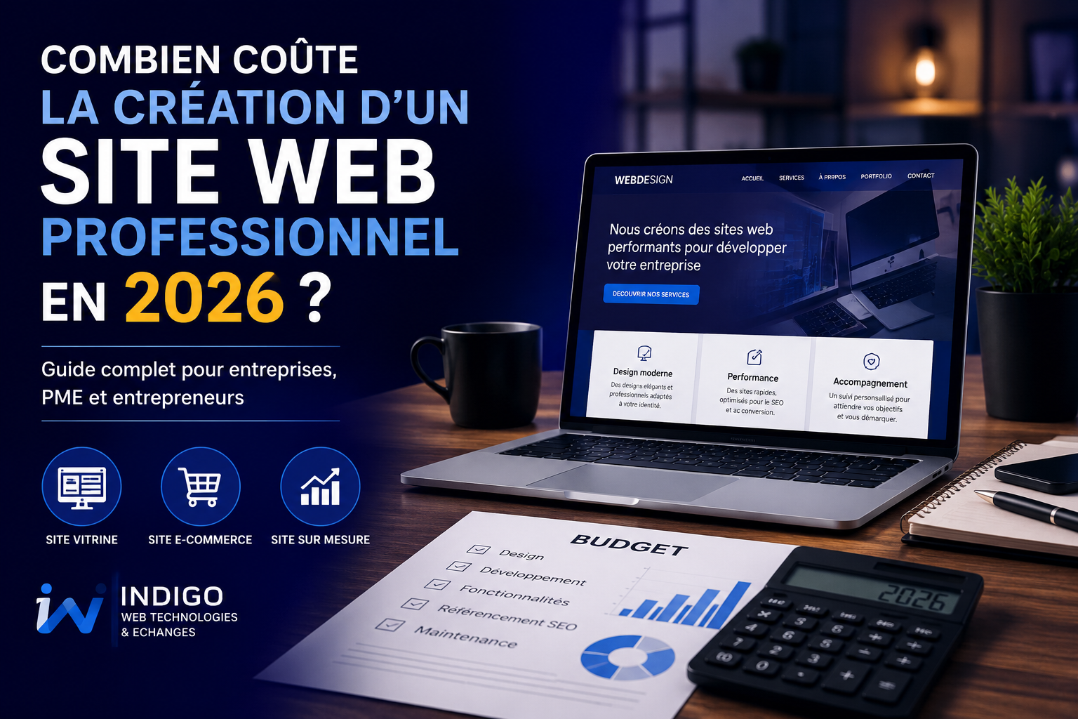 Combien coûte la création d'un site web professionnel en 2026